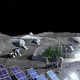 Artist’s conception of a future Moon base.